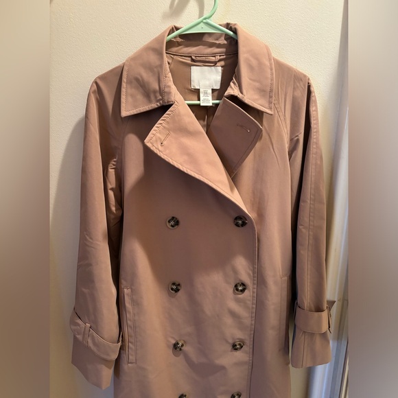 H&M Jackets & Blazers - H&M Beige Double-Breasted Trench Coat